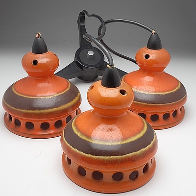 Retro West German Style Fat Lava Ceramic Ceiling Light