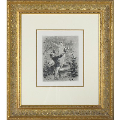 B. Moloch (1849-1909) Toast a la Chenson Heliogravure