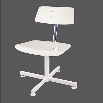 1970s Steel and Laminated Ply Desk Chair, Purchased in Denmark