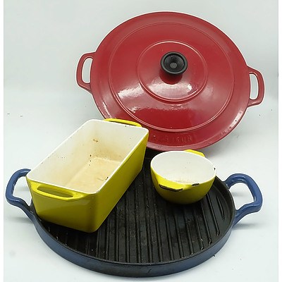 Enamelled Cast Iron Cookware, Including Chasseur and Copco Michael Lax Denmark 