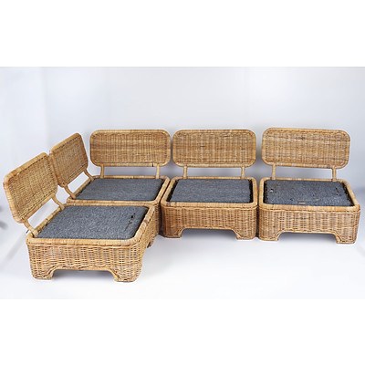 Retro Cane Modular Lounge Suite