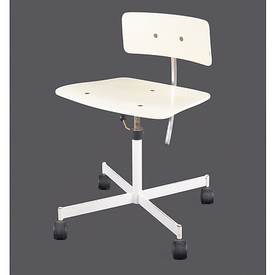 1970s Steel and Laminated Ply Desk Chair, Purchased in Denmark