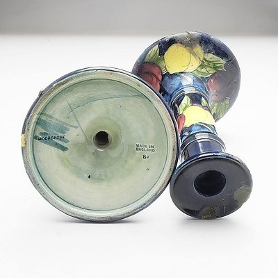 Pair William Moorcroft Pomegranate Candlesticks