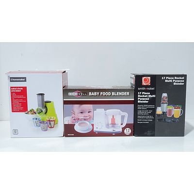 17 Piece Rocket Multi-Purpose Blender, Baby Food Blender and Salad Chute Processor