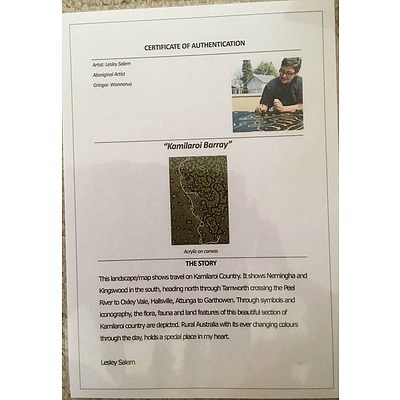 'Kamilaroi Barray'  By Indigenous Artist Lesley Salem