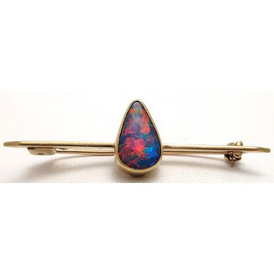 Vintage 9ct Gold Australian OPAL Brooch