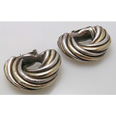 Vintage ""d'Argent"" Sterling Silver Earrings