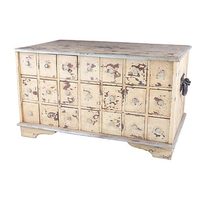 Substantial Rustic Chest of Forty Two Drawers