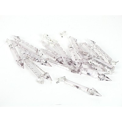 Three Vintage Prism Drop Chandeliers