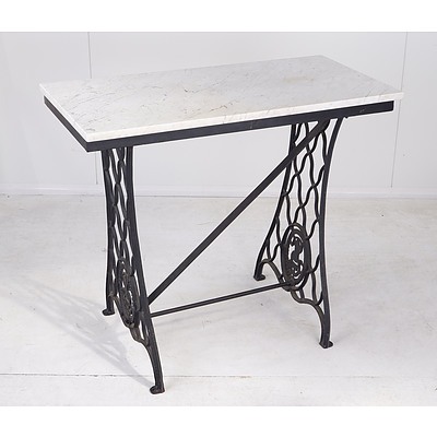 Singer Sewing Table With Marble Top