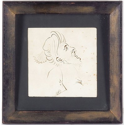 Pen and Ink Portrait of Man in Eastern Dress