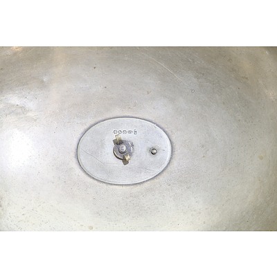 Victorian Crested Silver Plated Food Dome Sheffield Boardman and Glossop