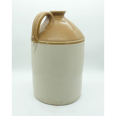 Large R. Fowler Glazed Stoneware Demijohn