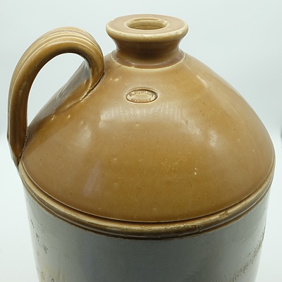 Large R. Fowler Glazed Stoneware Demijohn