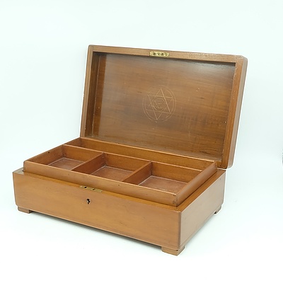 Antique English Maple Writing Box