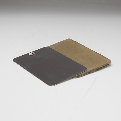 Antique Cast Brass Measure, Sterling Silver and Brass Cutter, Vintage Military Mirror and Indian Engraved Brass Dish