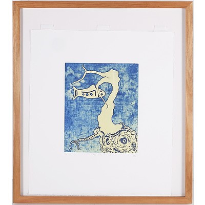 Artist Unknown, Rifle Fish Etching and Aquatint Signed PV 07, Edition 1/12