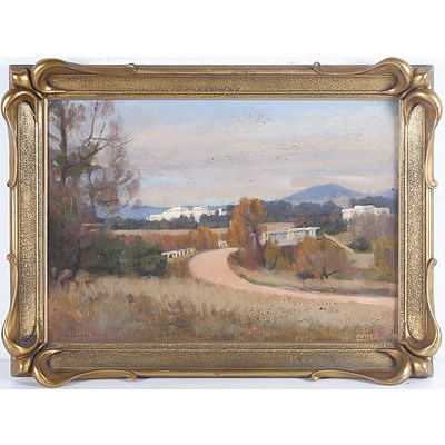 Aileen Dent (1890-1979) Road to the City, Oil on Board