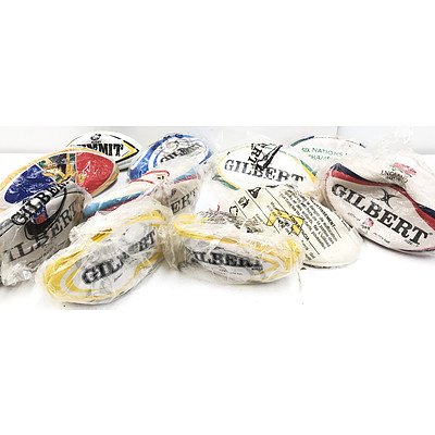 Fourteen Rugby Union Footballs, including Limited Edition & Signed Footballs