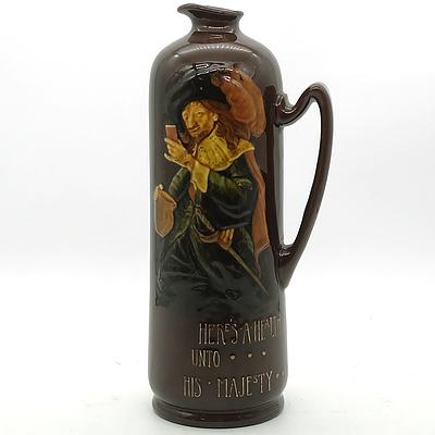 Royal Doulton Kingsware Here's a Health Unto His Majesty Dewar's Whisky Decanter