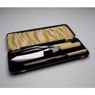 Vintage English Joseph Rogers and Sons Three Piece Carving Set