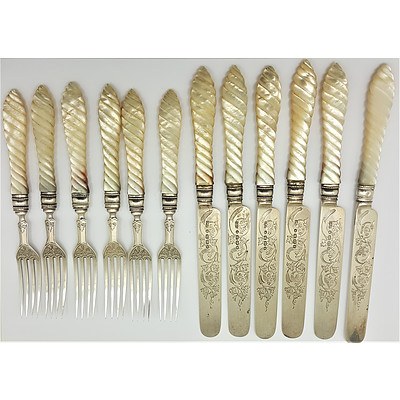 Sterling Silver Fish Service in Wooden Presentation Box