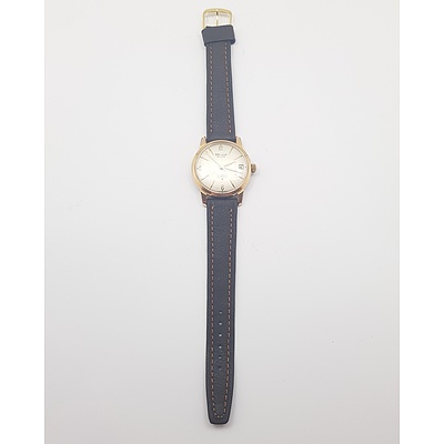 Circa 1960's Felicia Dewluxe 21 Jewel manual Wind Wrist Watch with Leather Band