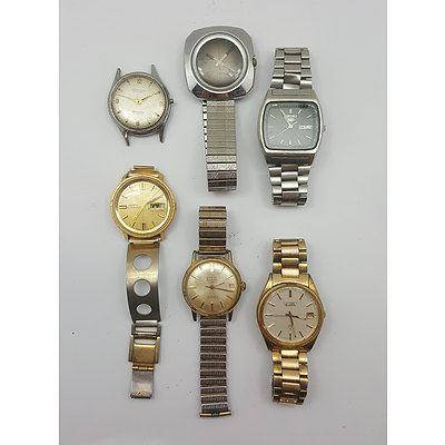 Assorted Mens Watches including Seiko and Vintage Manual Winders