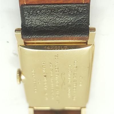 1960's Hamilton 14ct Yellow Gold Men's Wrist Watch in Original Case