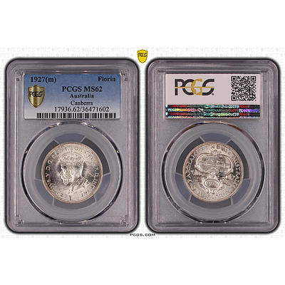 1927 Australian Parliament House Commemorative Florin - Professionally Graded UNCIRCULATED