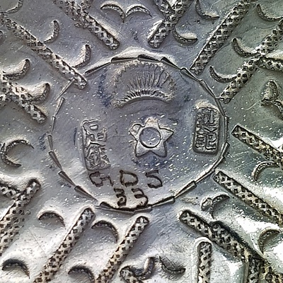 Thai Sterling Silver Bowl Made by Chinese Silversmiths, Probably Bangkok, 370g