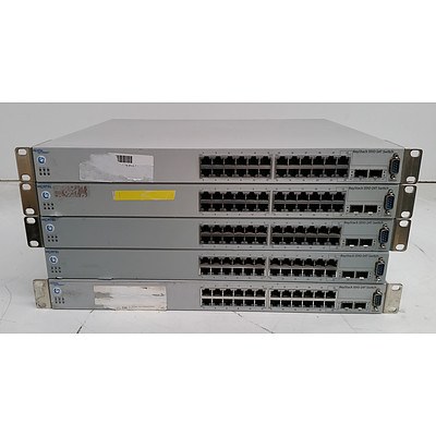 Nortel (BayStack 5510-24T) 24-Port Managed Gigabit Ethernet Switch - Lot of Five