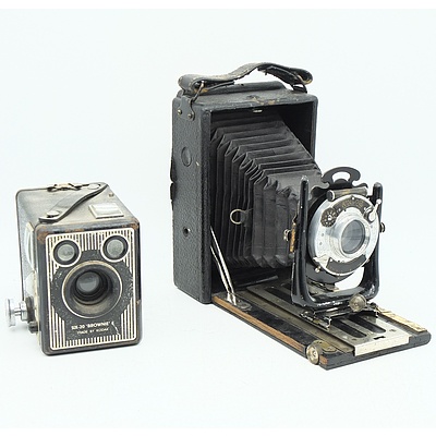 Koilos Camera and Kodak Six-20 Brownie E Camera