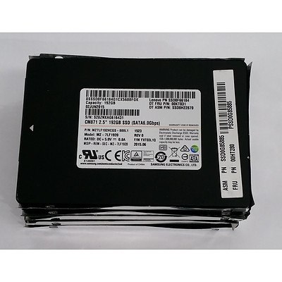 Samsung (MZ-7LF1920) 2.5" 192GB SATA Solid State Drive - Lot of Five