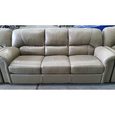 Kougi Furniture Grande Three Piece Leather Lounge Suite