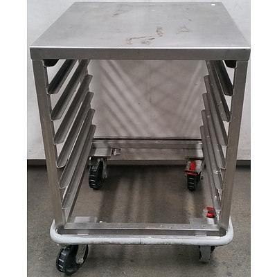 Mobile Commercial Stainless Steel Gastronomy Cart