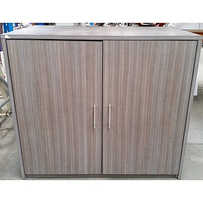 Grey Beech Veneer Credenza