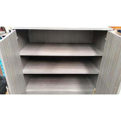 Grey Beech Veneer Credenza