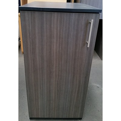 Grey Beech Veneer Bar Fridge Cabinet