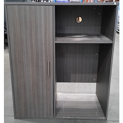 Grey Beech Veneer Credenza