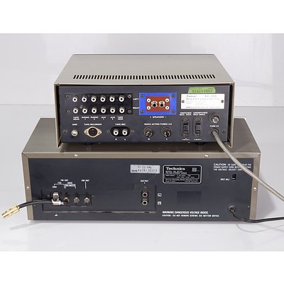 Technics ST-Z1 FM/AM Stereo Tuner and Sansui AU-222 Solid State Stereophonic Amplifier