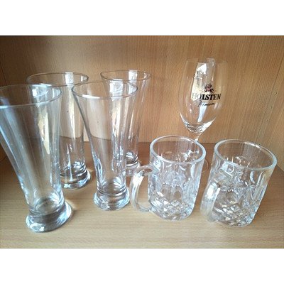 Assorted beer glasses