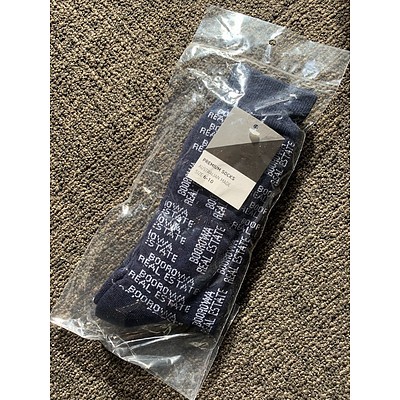 Boorowa Real Estate Socks - One Pair Navy