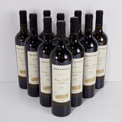 Ten Bottles of Drayton's 2003 Vintage Hunter Valley Semillon 750ml