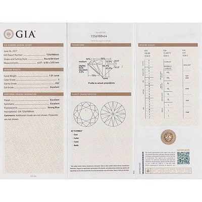 Brilliant-Cut 1.01ct Diamond Ring - with GIA Certificate