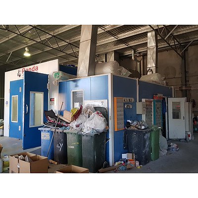 Panda Paint Booth, Pulford Commercial Air Compressor, 2 x Extraction Bays
