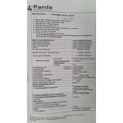 Panda Paint Booth, Pulford Commercial Air Compressor, 2 x Extraction Bays