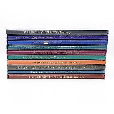 Collection of Australian Stamp Albums 1990-1999
