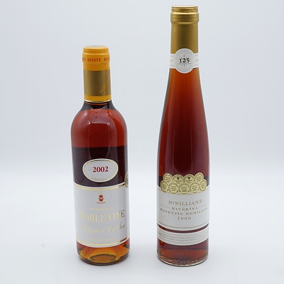McWilliams 1999 Riverina Botrytis Semillon 375mL and De Bortoli 2002 Noble One Botrytis Semillon 375mL