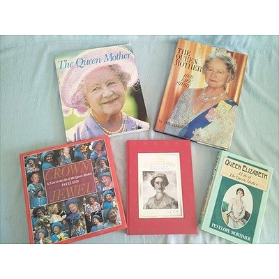 Royal Family Books: Queen Elizabeth, The Queen Mother (Qty: 5)